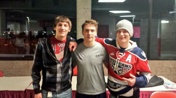 Dubsky91's tweet photo. BW!!! Picture with Brian Williams and my brother Chance. You are a badass man. Good game. http://t.co/QUkHn9H068