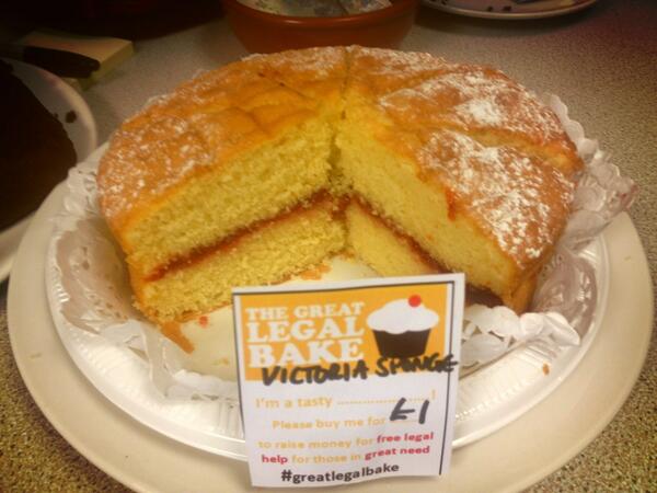 An extra addition of Victoria Sponge today. <a href="/Saunders_Law/">Saunders Law</a> #greatlegalbake