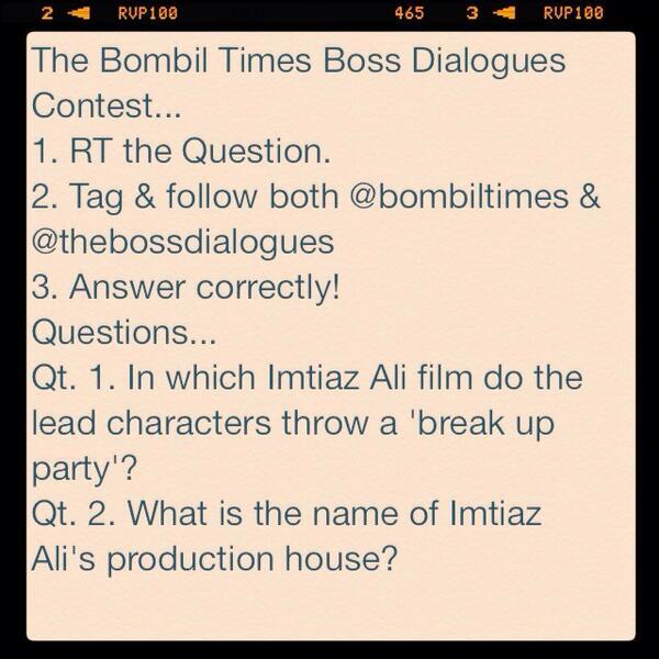 BombilTimes's tweet image. Win priority seating to @BossDialogues @EscobarBandra this #BombilSunday - Contest closes 6pm so do it quick fishie!