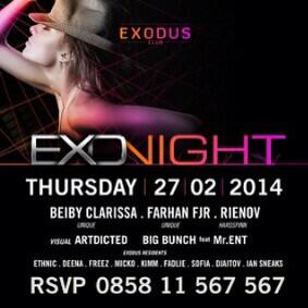 Unique_Prod's tweet photo. Are you ready fot TONIGHT! "EXONIGHT" at @exodusjakarta w/ @farhanfjrlsmn @beibyclarissa @DJ_RIENOV cc: @JktProject http://t.co/SBodzQnT57