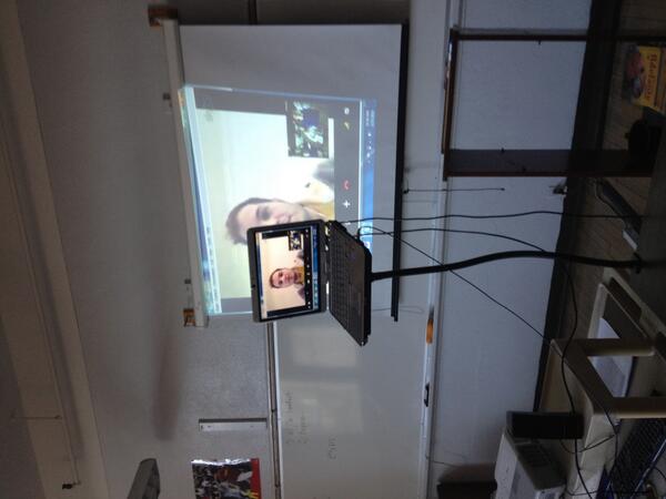 The_RightArm's tweet photo. CEO Eric got to talk to a middle school today about @The_RightArm while ON @The_RightArm. Pretty awesome. http://t.co/hE2dx8laXi