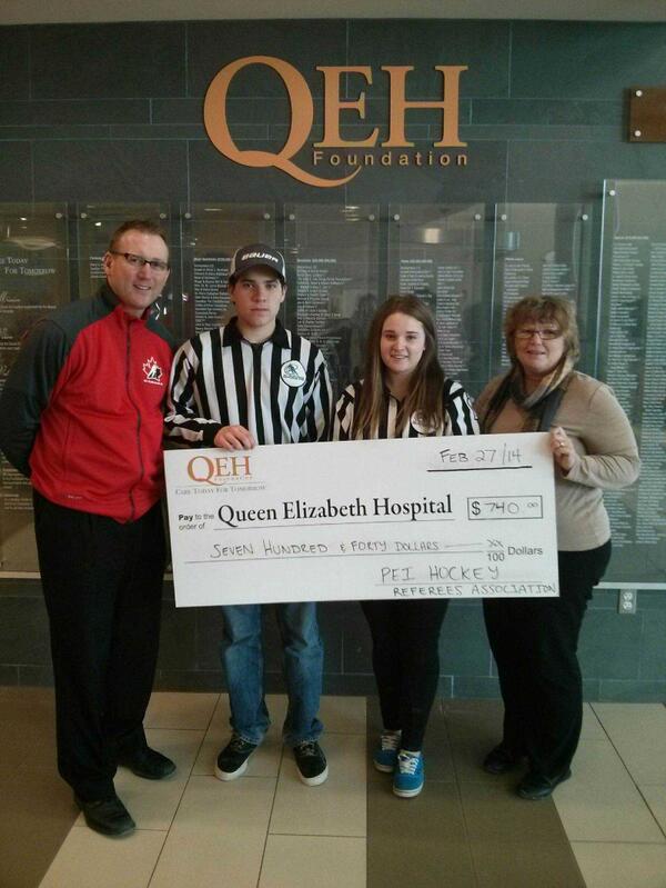 HPEI branch officials donation to the QEH #givingbacktocommunity