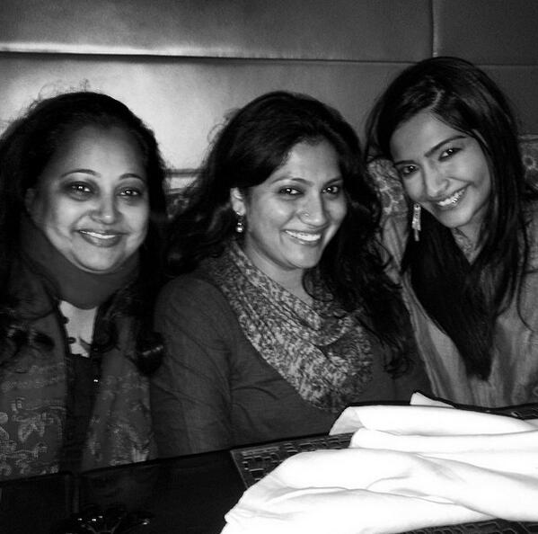 Girls night out before parti deserts! @nehapartimatiyani #nupurasthana - Sonam's instagram