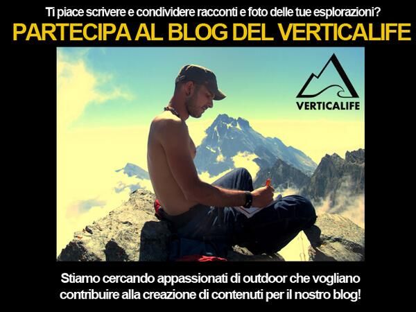 Verticalife (@verticalife) on Twitter photo AAA #blogger cercasi!! Appassionati di #outdoor fatevi avanti e scriveteci a info@verticalife.it #verticalife AAA #blogger cercasi!! Appassionati di #outdoor fatevi avanti e scriveteci a info@verticalife.it #verticalife