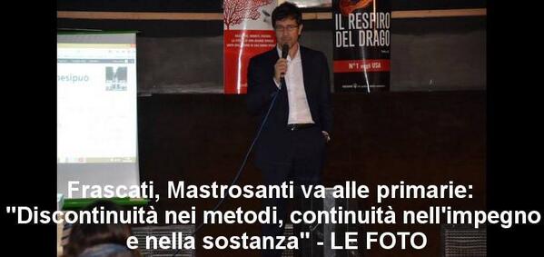 Libertà, coraggio e passione. Anche Frascati ha bisogno di questo. Il 9 marzo Primarie di centrosinistra.