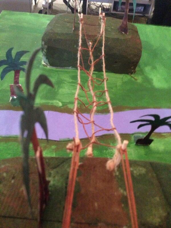 Suspension bridge of the ancient Inca