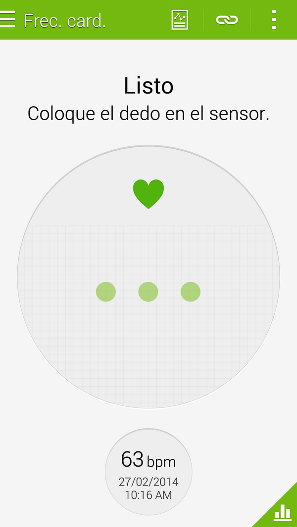 AndroidTechCam's tweet image. Probando sensor de ritmo cardiaco en el Galaxy S5
