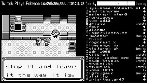 TPPCommunity's tweet photo. Every time we go near the PC #TwitchPlaysPokémon http://t.co/gpBdi8bt63