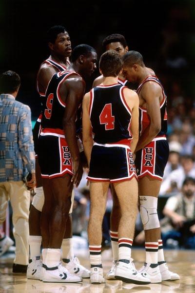 USA Basketball on X: 1984 @USOlympic team members huddle up en route to  gold. Name the @Hoophall members of that team @NBA #TBT   / X