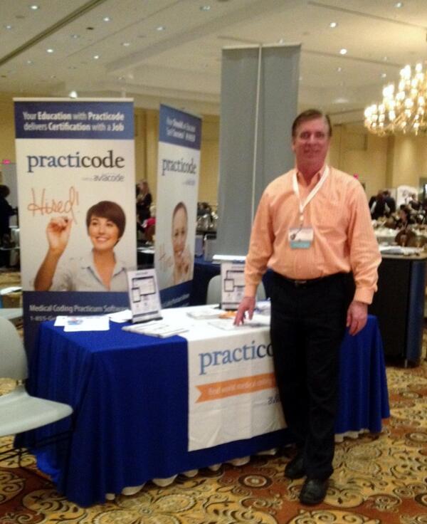 practicode's tweet image. Bob is ready and willing to tell the #ABHES attendees all about @Practicode!
