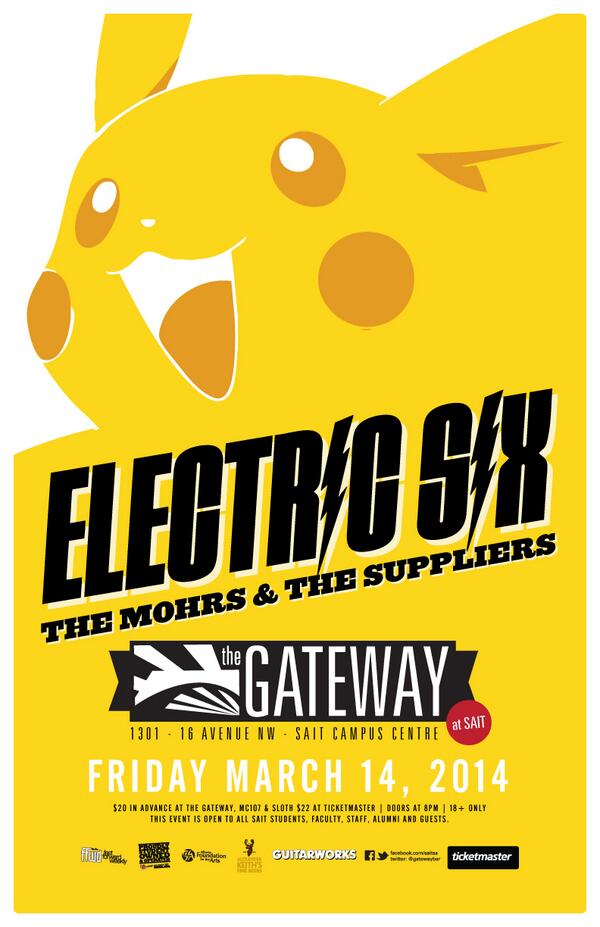 <a href="/electric6/">Electric Six</a> comes to the Gate with @themohrs &amp; <a href="/SuppliersBand/">The Suppliers (Band)</a> on March 14th. Tix on Sale here tinyurl.com/3tnkop9