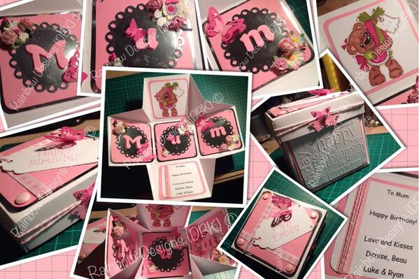 RainbowDBK's tweet image. #explodingboxcard #handmade #birthday #handmadecard #butterflies #flowers