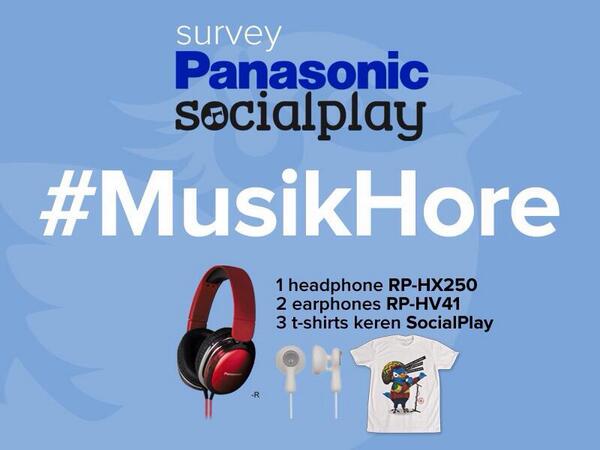 Ini hari terakhir bit.ly/surveymusik <a href="/IdPanasonic/">Panasonic Indonesia</a> 
Dah ikutan?