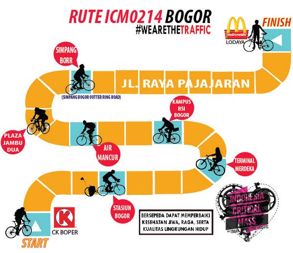 RUTE #ICM0214 #BOGOR Himbauan tuk kend.bmotor hindari jalan tsb sekitar pkl 21-22:30wib. Tuk pesepeda dimohon tertib!