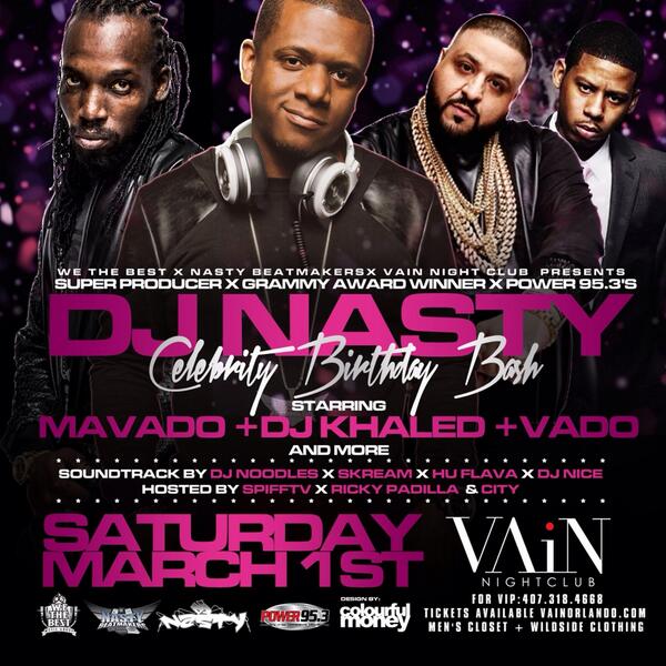 This SATURDAY the City Shut DOWN! @DJNasty #WeTheBest #BirthdayBash @ @DJKhaled @MavadoGully <a href="/VADO_MH/">HA FISHER</a> #Power953