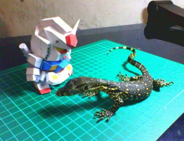 chibi gundam dan biawak :p build by Arief Hidayat Setiawan
