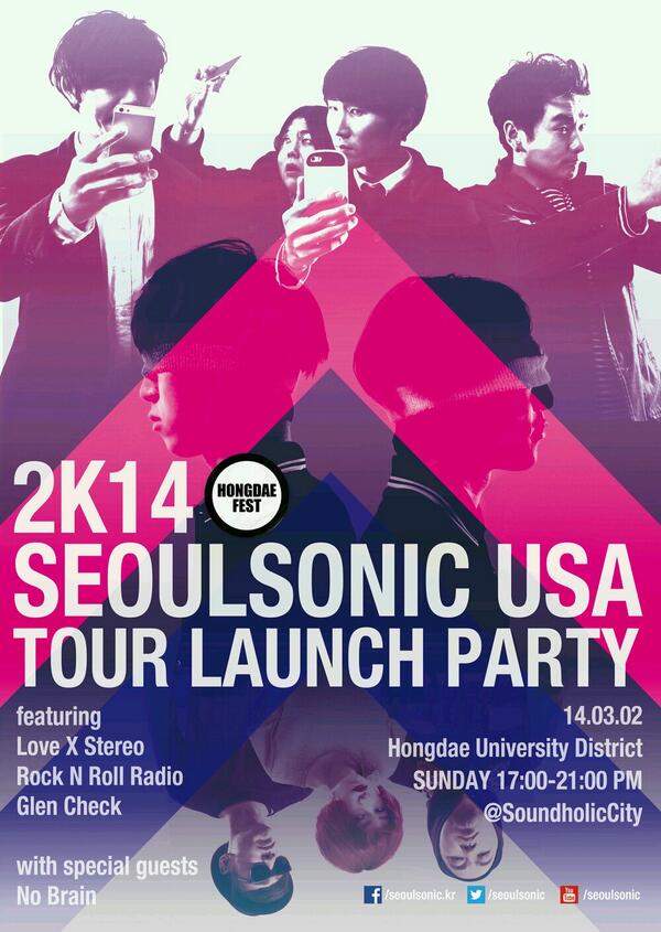 글렌체크는 미국을 떠나기 전 3월 2일 일요일 저녁5시 홍대페스트 2K14 SEOULSONIC USA Tour Launch Party 파티에 함께 합니다.
▶예매: bit.ly/OAO2vD