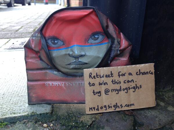 MyDogSighs's tweet photo. Retweet for a chance to win the can. winner announced friday 7th. #mydogsighs #cangiveaway #faf #freeartfriday http://t.co/KhkJw13H5H
