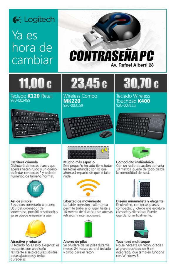 contrapcs's tweet image. Cambia de teclado con nuestras ofertas exclusivas en Logitech.