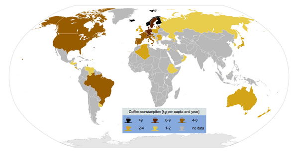 IncredibleMaps's tweet image. Who's had their Friday morning coffee?

Coffee Consumption around the World…
