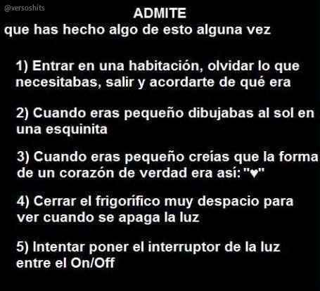 versoshits's tweet photo. Lo admito, he hecho todo lo que está en la lista. http://t.co/hNbUVLzm9K