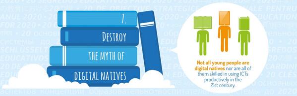 enlight_ED's tweet photo. Destroy the myth of digital natives #infographic on #20keystoEducationfor2020  http://t.co/aWgwvVTA98 http://t.co/NNW3WBp780
