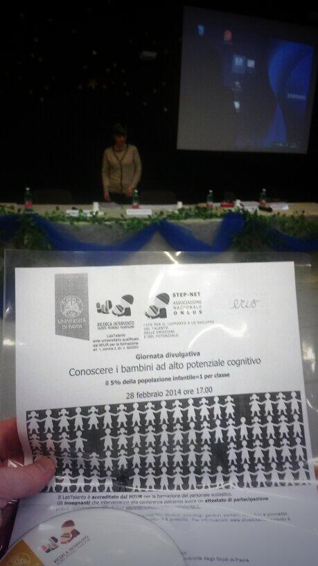 FabioMassi's tweet image. Giornata divulgativa sui bambini plusdotati organizzata da @Stepnet_ con #LabTalento Univ. di #Pavia... #roma