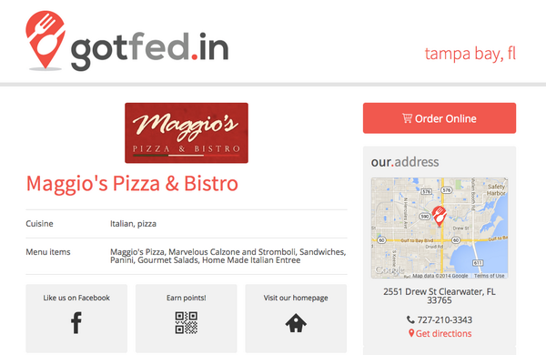 GotFedIn's tweet photo. Lunch? #OrderOnline from Maggio's Pizza &amp; Bistro http://t.co/h8GLGzHl3u  via http://t.co/6lRBw9S8vc #TampaBay, FL http://t.co/XNCigQWWL7