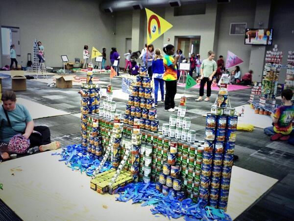 theprofspage's tweet image. .@ELavanda The TMSM cadtle is complete! #canstruction @TCSBoardofEd @TCSArts #TCStech