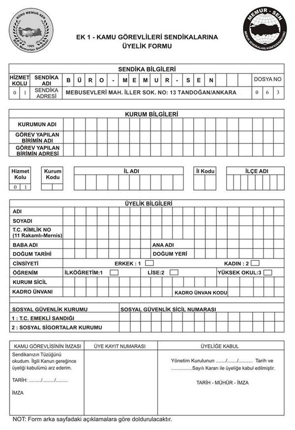 SENDİKAL HAKLARDAN FAYDALANMAK İÇİN aramıza bekliyoruz...