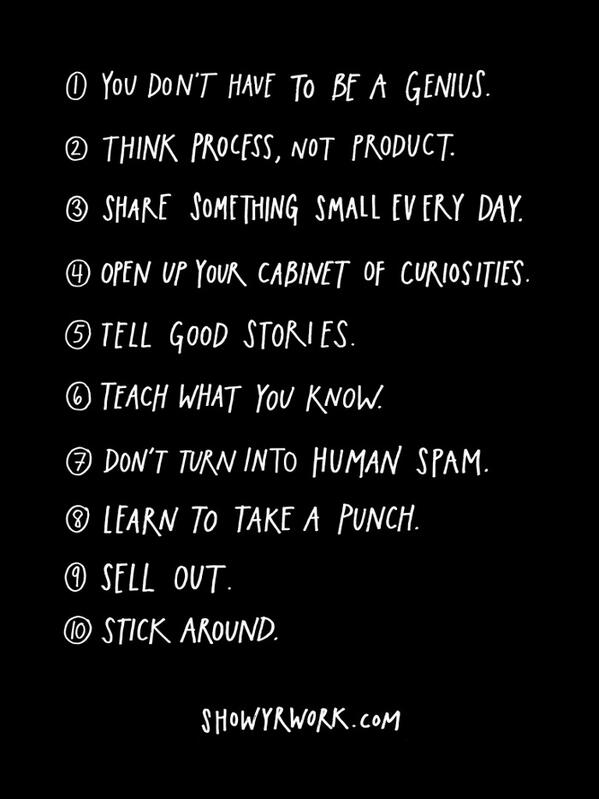 VAProvider's tweet image. 10 Ways To Share Your Creativity &amp;amp; Get Discovered: buff.ly/1o9SCvf by @austinkleon