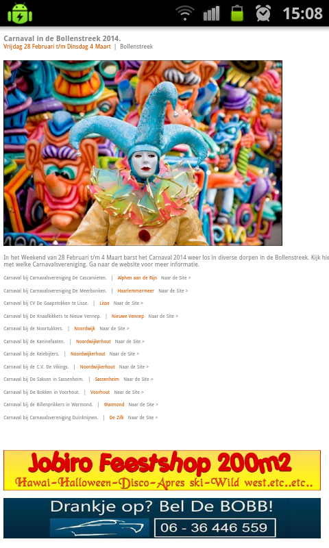 #carnaval #bollenstreek Drankje op? Bel De BOBB!
