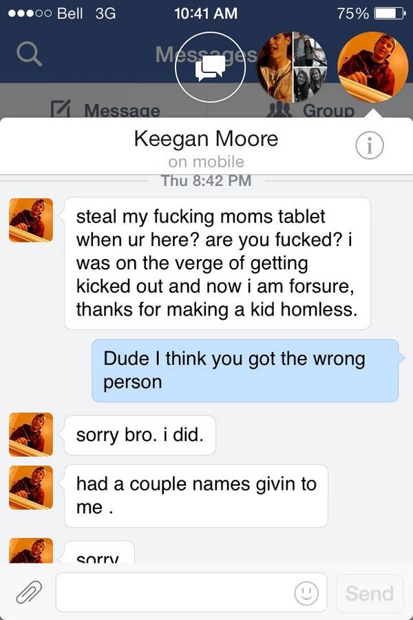 Apparently I made some kid homeless #wtf #wrongperson