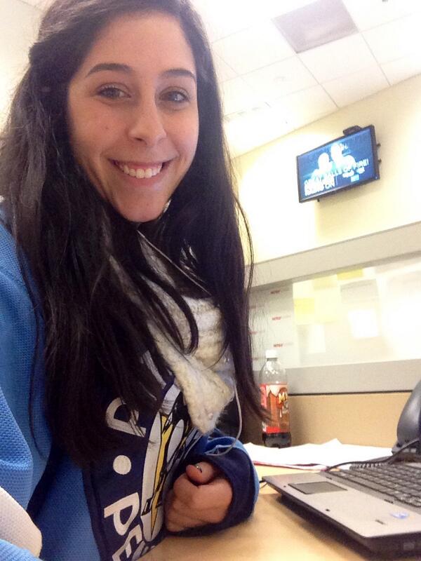 AndiPerelman's tweet image. Who's wearing their #PensJersey at work for "Wear Your Favorite Jersey Day"? This kid! #HWAA #SoMuchBetterThanABlazer
