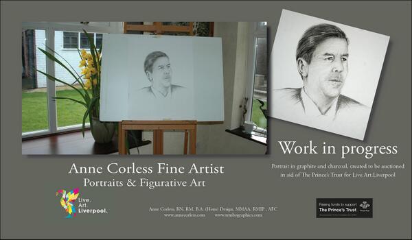 LivingLiverpool's tweet image. Work in progress from @AnneCorless who will be finishing this piece with live model at our event on 6 March! #art