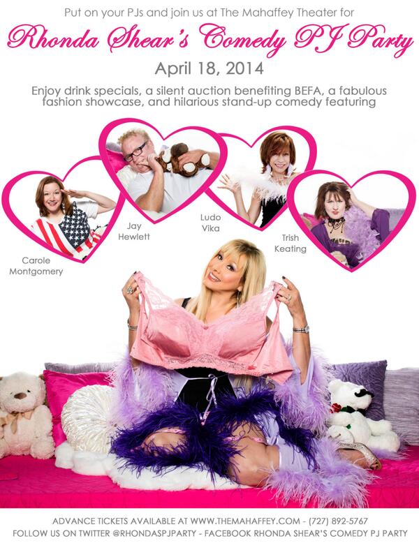 RhondaShear's tweet photo. @RhondaShear @TrishKeating @iamonefunnyguy @nationalmom #comedy  XO http://t.co/be2QpGbCuC #standup #lol #PJs #party http://t.co/mGhsULCO8R