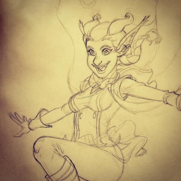 ChrisWhartonArt's tweet image. Just doodling Shan between card art for #generationhex facebook.com/GenerationHexG…