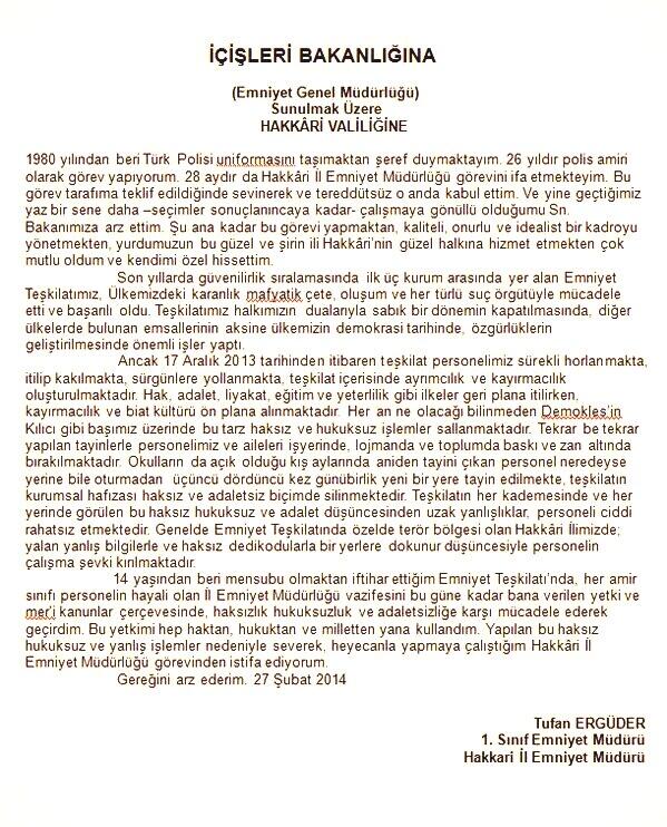 bkenes's tweet photo. AKP içinde rastlanılamayan omurgalı duruş polis teşkilatında var.. ercangun1: İşte o dilekçe! 
http://t.co/O0EyTaLNb1"”