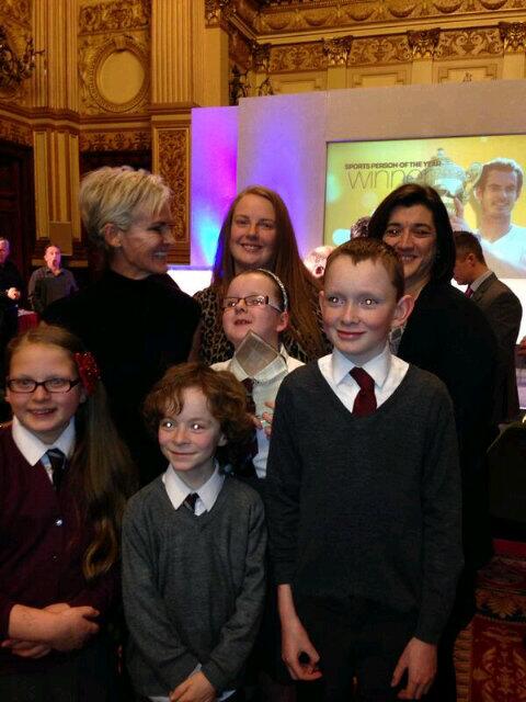 JudyMurray's tweet photo. Glasgow Sports Awards in stunning City Chambers. Hanging out with the kids from Garscadden Primary. As u do x http://t.co/MBTLFV7CVt