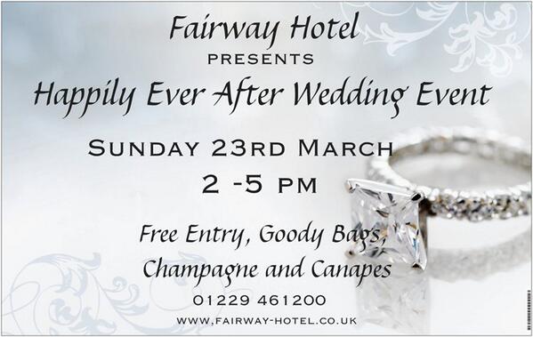 Don't forget to come to our Wedding Event, lots of local suppliers, free goodie bag, champagne &amp; canapes