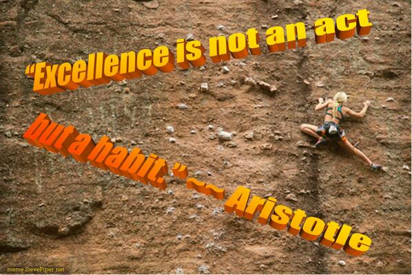 msusan24's tweet photo. “Excellence is not an act but a habit.” ~ Aristotle http://t.co/NcugP2KVY5 http://t.co/RLWFndRSZr
