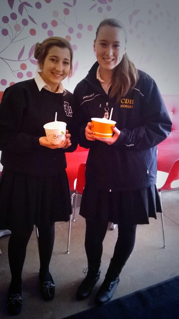 Cretin girls getting their after school fix at Truberry Frozen Yogurt! #TGIF