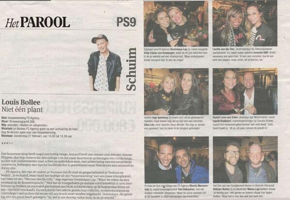 Leuk! Op de kiek bij de zeer gezellige housewarming van het nieuwe <a href="/fsagency/">fs AGENCY</a> kantoor in <a href="/waarisschuim/">Schuim Parool</a> :)