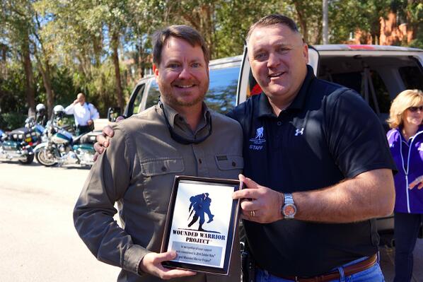 Thank you to <a href="/SurvivalStraps/">survivalstraps</a> for running a water point at Soldier Ride Jacksonville today. #SoldierRideJax