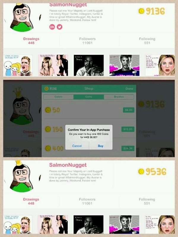 SalmonNugget's tweet image. Thou shalt purchase thy #DrawQuest coins every payday #SaveDrawQuest