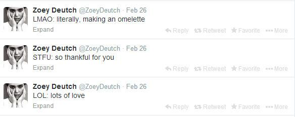 ReadingGirl21's tweet photo. What happens when you mix Zoey Deutch and internet http://t.co/KXYrALNAXW