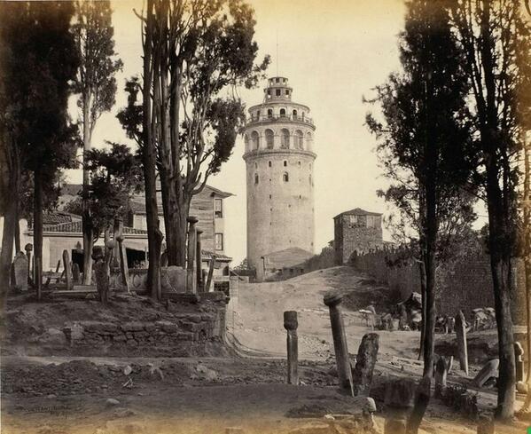 Galata Kulesi,1880ler...