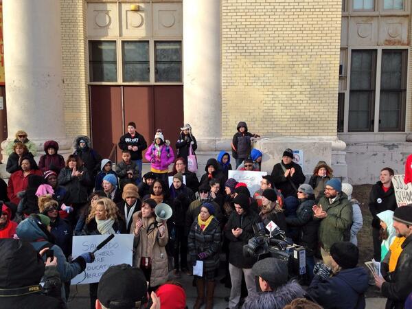 micahuetricht's tweet image. Saucedo teacher Sarah Chambers calls for teachers in other schools to engage in "civil disobedience" and #IceTheISAT