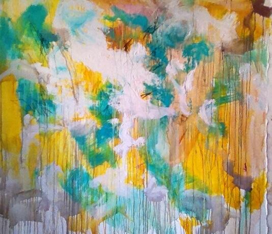 Finally back in the studio! New work in progress: 60 x 60 inches. #art #followart #painting #abstract #today