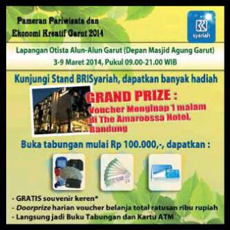 ayukuykuy's tweet photo. AYO Ke GARUT Ada BRISYARIAH di Pameran Pariwisata &amp; Ekonomi Kreatif Garut 2014 Bagi-Bagi Hadiah || HUT Garut ke-201 http://t.co/iQspVfXNUr